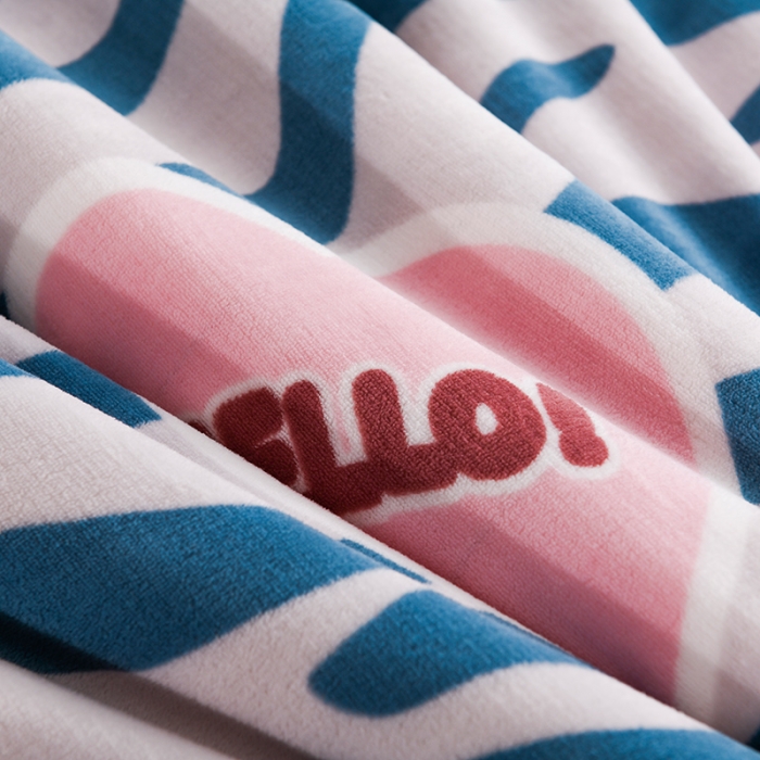 91家纺网 家纺一手货源 找家纺 迷仙巢 2022新款牛奶绒拼北极绒盖毯 爱的憧憬