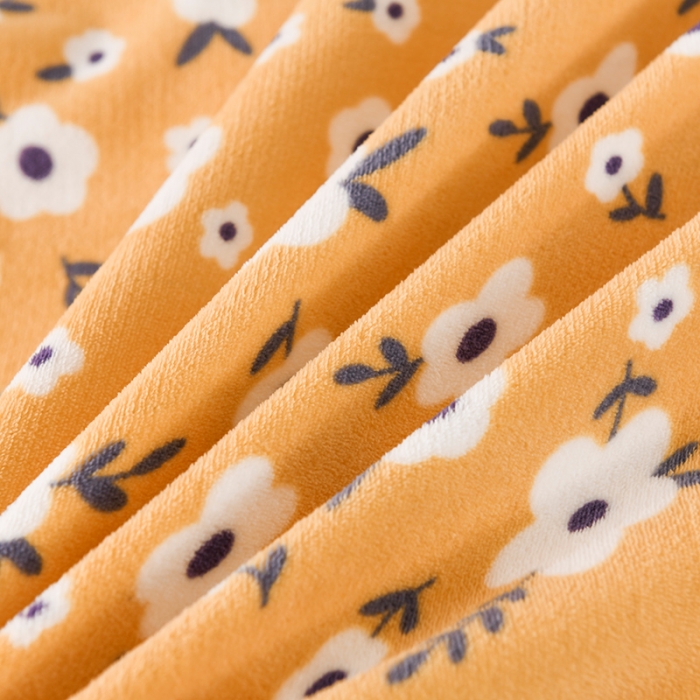 91家纺网 家纺一手货源 找家纺 迷仙巢 2022新款牛奶绒拼北极绒贝贝绒包边四件套 田园生活