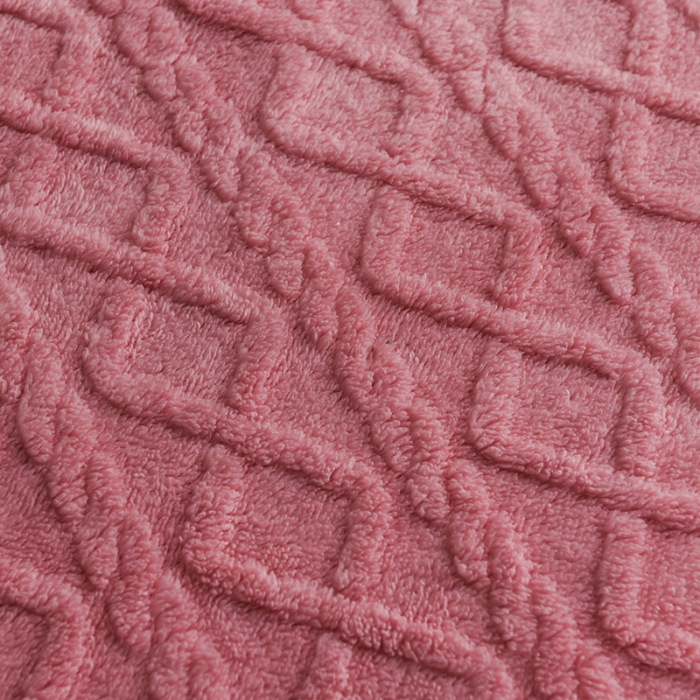 91家纺网 家纺一手货源 找家纺 迷仙巢 2022新款塔夫绒多功能盖毯 樱花粉