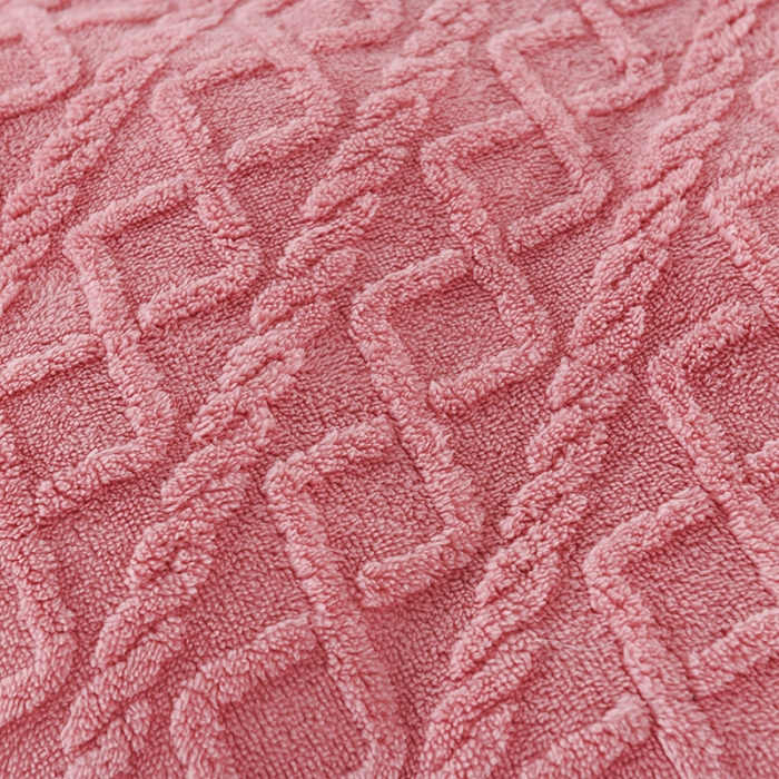 91家纺网 家纺一手货源 找家纺 迷仙巢 2022新款塔夫绒拼北极绒贝贝绒包边四件套 樱花粉