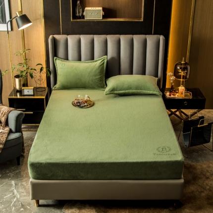 91家纺网 家纺一手货源 找家纺 （总）丽美人 2022新款加厚保暖纯色简约牛奶绒系列单品床笠