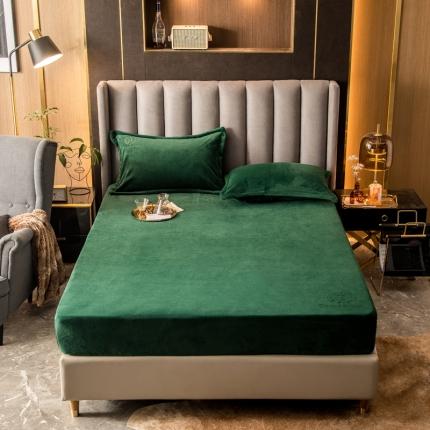 91家纺网 家纺一手货源 找家纺 （总）丽美人 2022新款加厚保暖纯色简约牛奶绒系列单品床笠