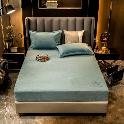 91家纺网 家纺一手货源 找家纺 （总）丽美人 2022新款加厚保暖纯色简约牛奶绒系列单品床笠