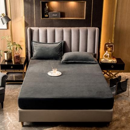 91家纺网 家纺一手货源 找家纺 （总）丽美人 2022新款加厚保暖纯色简约牛奶绒系列单品床笠