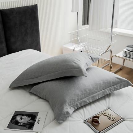 91家纺网 家纺一手货源 找家纺 8小时 2023新款全棉贡缎提花轻奢单品枕套一对 迪墨