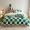 91家纺网 家纺一手货源 找家纺 圆岛家纺 2022新款230克高克重牛奶绒保暖四件套 棋盘绿格