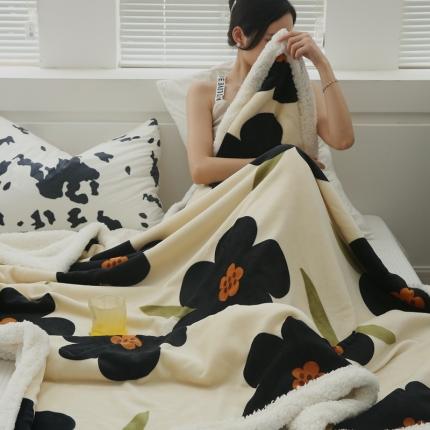 91家纺网 家纺一手货源 找家纺 （总）圆岛家纺 2022秋冬新品牛奶绒羊羔绒毛毯