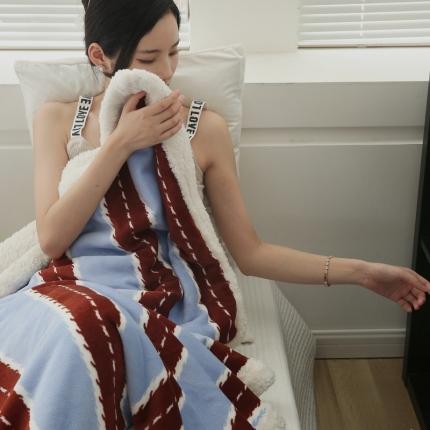 91家纺网 家纺一手货源 找家纺 （总）圆岛家纺 2022秋冬新品牛奶绒羊羔绒毛毯