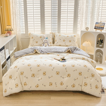 91家纺网 家纺一手货源 找家纺 （总）预言A类针织棉大豆被豆豆被冬被子春秋被被芯直播热销爆款