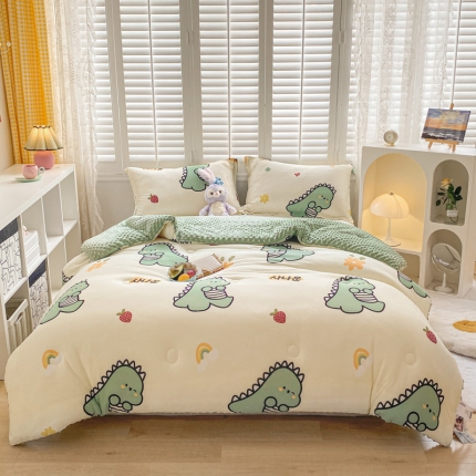 91家纺网 家纺一手货源 找家纺 （总）预言A类针织棉大豆被豆豆被冬被子春秋被被芯直播热销爆款