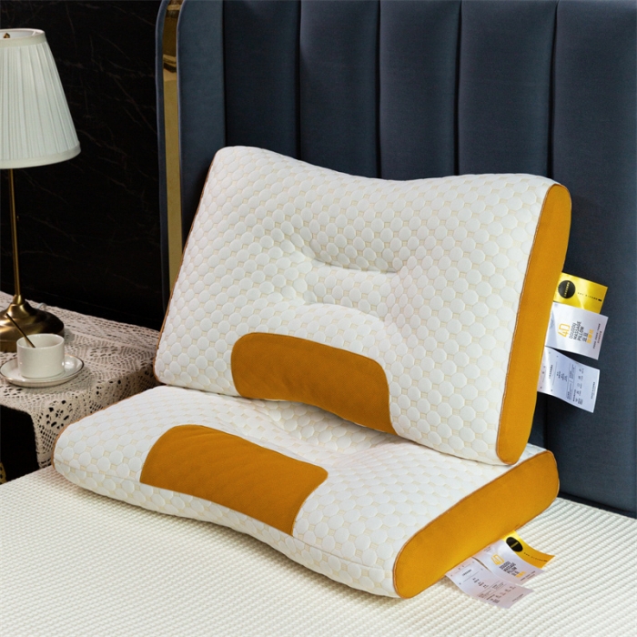 91家纺网 家纺一手货源 找家纺 多点家居2022新款4D立体按摩护颈枕 咖色