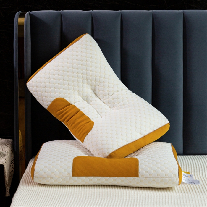 91家纺网 家纺一手货源 找家纺 多点家居2022新款4D立体按摩护颈枕 咖色