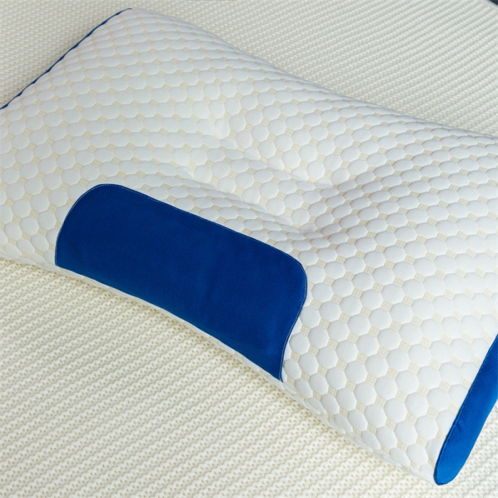 91家纺网 家纺一手货源 找家纺 多点家居2022新款4D立体按摩护颈枕 蓝色