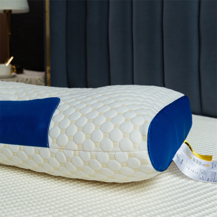 91家纺网 家纺一手货源 找家纺 多点家居2022新款4D立体按摩护颈枕 蓝色