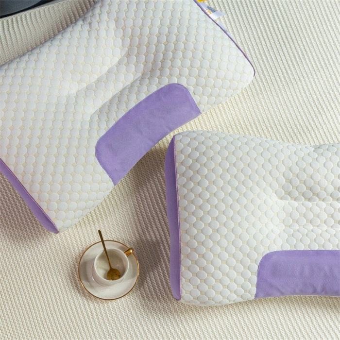 91家纺网 家纺一手货源 找家纺 多点家居2022新款4D立体按摩护颈枕 紫色