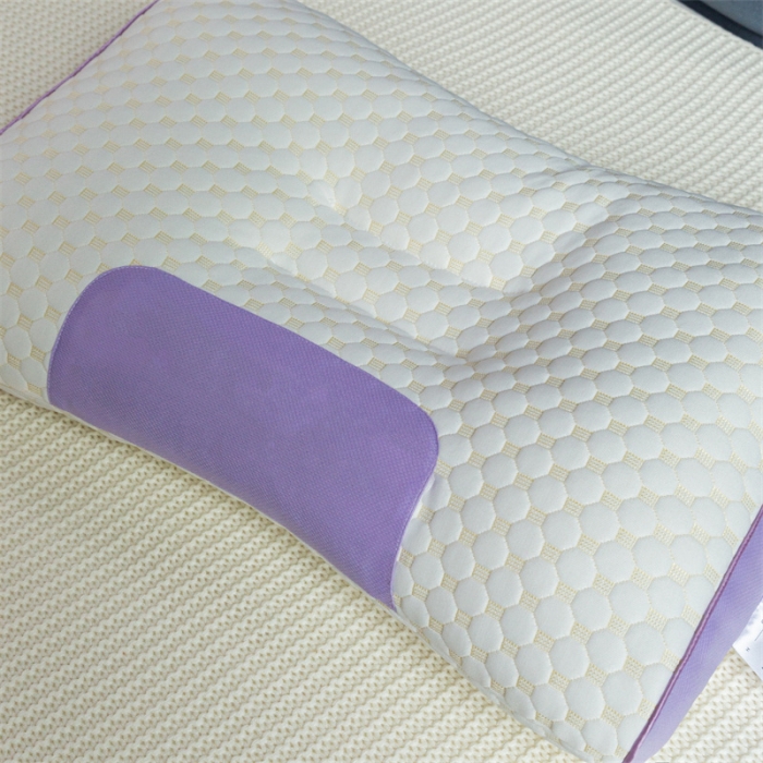 91家纺网 家纺一手货源 找家纺 多点家居2022新款4D立体按摩护颈枕 紫色