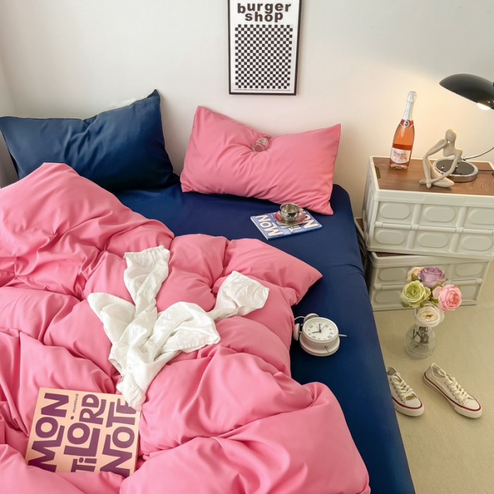 91家纺网 家纺一手货源 找家纺 雨帆家纺2022新款纯色系列四件套 灿若繁星