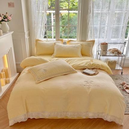 安妮 2022新款高克重牛奶绒-COCO小姐 黄