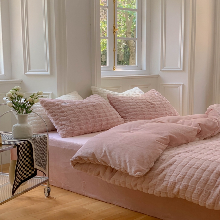 91家纺网 家纺一手货源 找家纺 （总）洋铭区 2022新款獭兔绒四件套