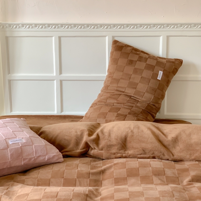 91家纺网 家纺一手货源 找家纺 （总）洋铭区 2022新款复古棋盘格四件套