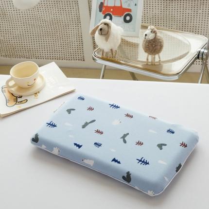 91家纺网 家纺一手货源 找家纺 （总）其乐2023新款儿童全棉乳胶枕30*50彩棉面包枕超30天不退不换