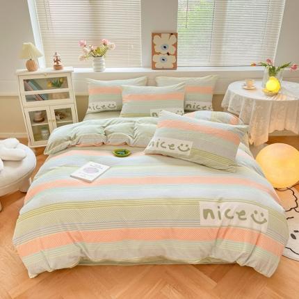 91家纺网 家纺一手货源 找家纺 （总）川悦生活 2022新款大版牛奶绒卡通工艺款四件套