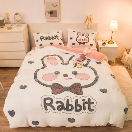 91家纺网 家纺一手货源 找家纺 （总）懒猫 2022新品大版雪花绒活性印花四件套