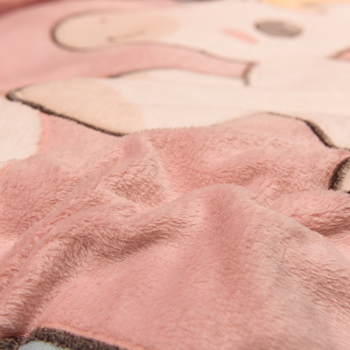 91家纺网 家纺一手货源 找家纺 懒猫 2022新品大版雪花绒活性印花四件套 独角兽