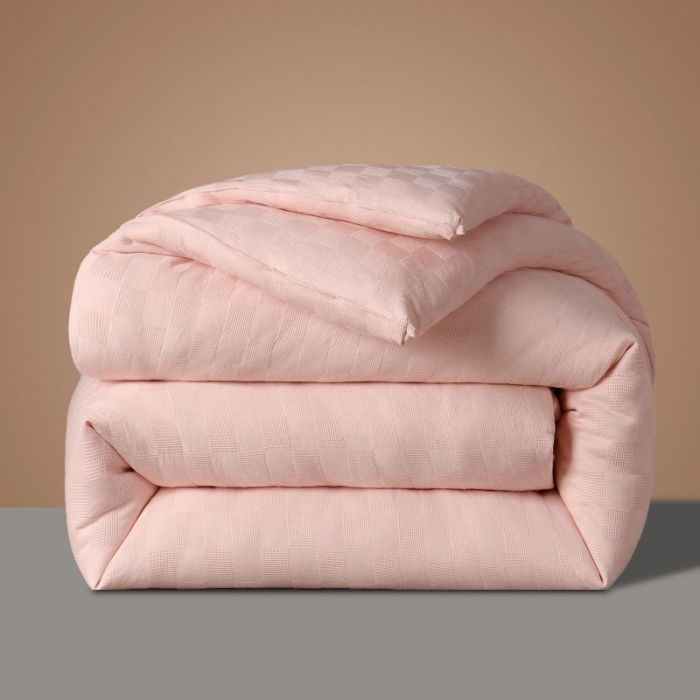 91家纺网 家纺一手货源 找家纺 伊被源2022抗菌大豆被冬被春秋被被芯被子-华夫格魔方 玉色