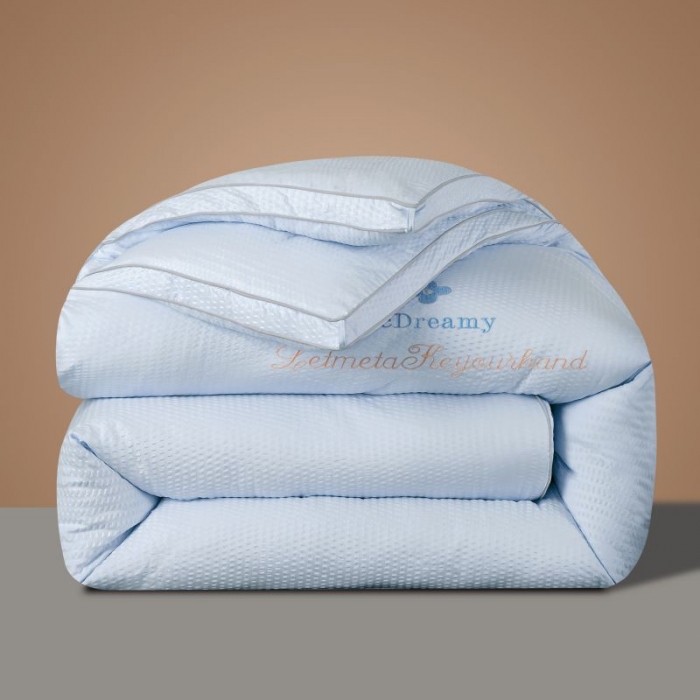 91家纺网 家纺一手货源 找家纺 伊被源 2022新款抗菌立体冬被春秋被被芯被子-华夫泡 蓝色