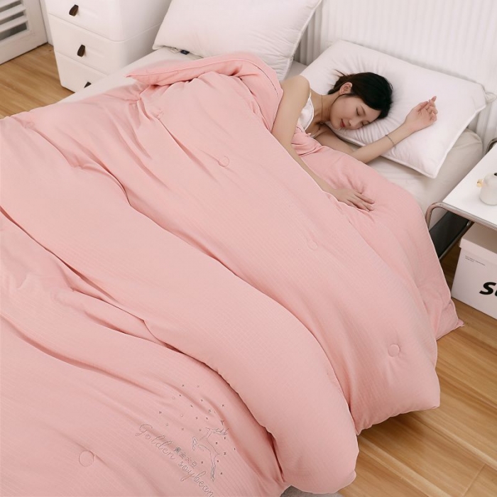 91家纺网 家纺一手货源 找家纺 伊被源2022新款抗菌大豆被冬被春秋被被芯被子-雪山麋鹿玉色