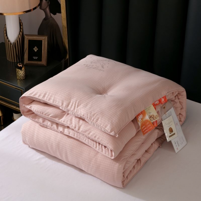 91家纺网 家纺一手货源 找家纺 伊被源2022新款抗菌大豆被冬被春秋被被芯被子-雪山麋鹿豆沙