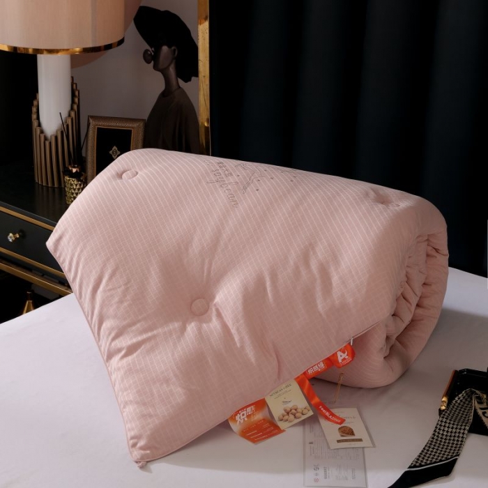 91家纺网 家纺一手货源 找家纺 伊被源2022新款抗菌大豆被冬被春秋被被芯被子-雪山麋鹿豆沙