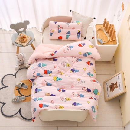 91家纺网 家纺一手货源 找家纺 （总）A类水洗棉幼儿园冬被仿鹅绒儿童春秋被宝宝午睡保暖加厚被