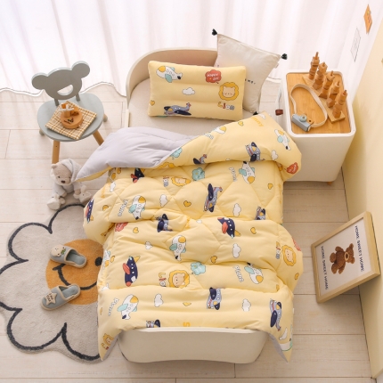 91家纺网 家纺一手货源 找家纺 （总）A类水洗棉幼儿园冬被仿鹅绒儿童春秋被宝宝午睡保暖加厚被