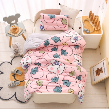 91家纺网 家纺一手货源 找家纺 （总）A类水洗棉幼儿园冬被仿鹅绒儿童春秋被宝宝午睡保暖加厚被