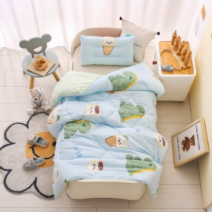 91家纺网 家纺一手货源 找家纺 （总）A类水洗棉幼儿园冬被仿鹅绒儿童春秋被宝宝午睡保暖加厚被