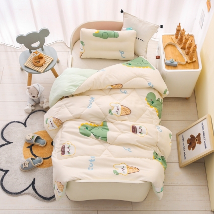 91家纺网 家纺一手货源 找家纺 （总）A类水洗棉幼儿园冬被仿鹅绒儿童春秋被宝宝午睡保暖加厚被