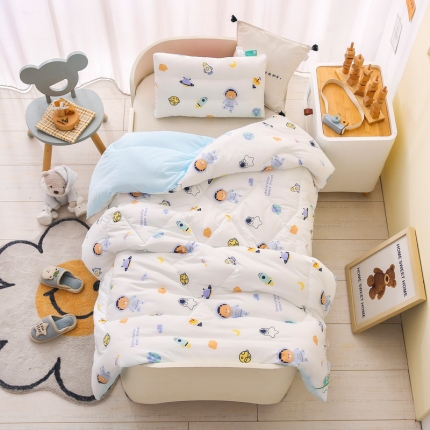 91家纺网 家纺一手货源 找家纺 （总）A类水洗棉幼儿园冬被仿鹅绒儿童春秋被宝宝午睡保暖加厚被