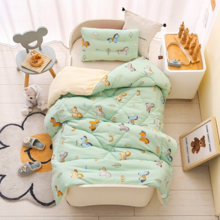 91家纺网 家纺一手货源 找家纺 （总）A类水洗棉幼儿园冬被仿鹅绒儿童春秋被宝宝午睡保暖加厚被