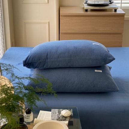 91家纺网 家纺一手货源 找家纺 （总）时光里 2022款全消光230克华夫格绒牛奶绒单品枕套