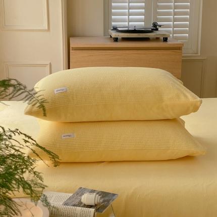 91家纺网 家纺一手货源 找家纺 （总）时光里 2022款全消光230克华夫格绒牛奶绒单品枕套