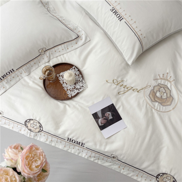 91家纺网 家纺一手货源 找家纺 总星野 新款coco小姐系列100支埃及长绒棉磨毛四件套