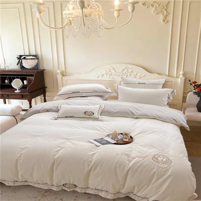 91家纺网 家纺一手货源 找家纺 总星野 新款coco小姐系列100支埃及长绒棉磨毛四件套