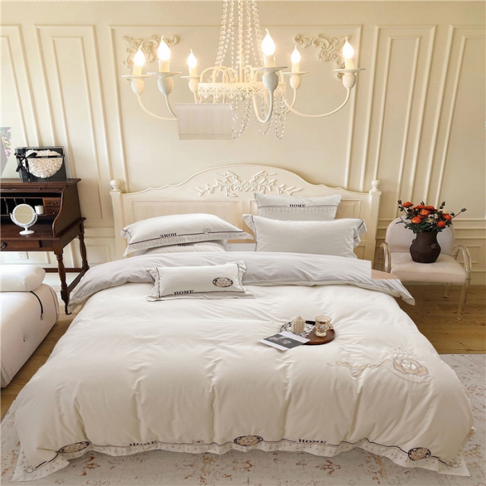 91家纺网 家纺一手货源 找家纺 总星野 新款coco小姐系列100支埃及长绒棉磨毛四件套