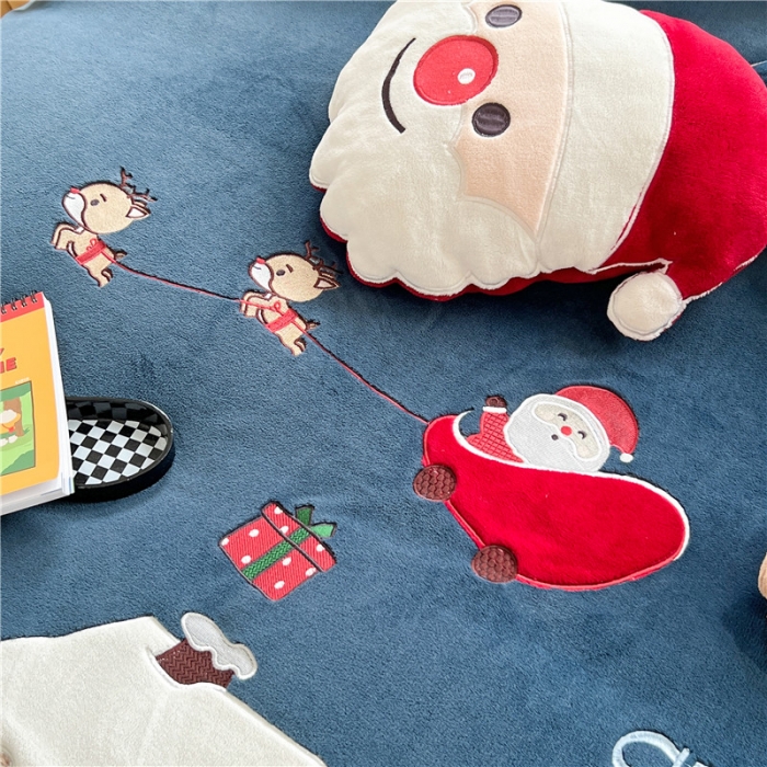 91家纺网 家纺一手货源 找家纺 （总）星野 2022新款圣诞夜系列高克重全消光牛奶绒四件套