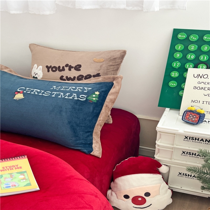 91家纺网 家纺一手货源 找家纺 （总）星野 2022新款圣诞夜系列高克重全消光牛奶绒四件套