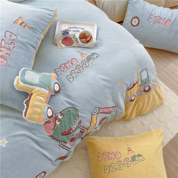 91家纺网 家纺一手货源 找家纺 （总）星野 2022新款挖矿之旅系列高克重全消光牛奶绒四件套