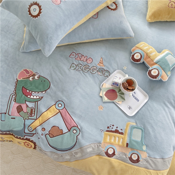 91家纺网 家纺一手货源 找家纺 （总）星野 2022新款挖矿之旅系列高克重全消光牛奶绒四件套