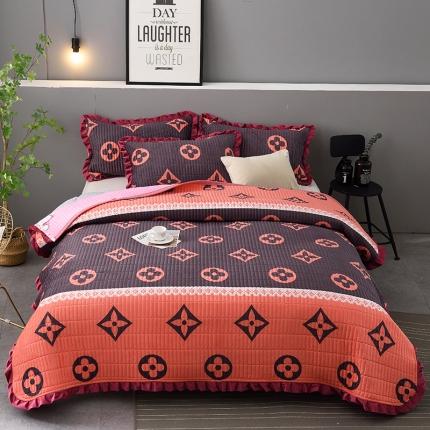 雨洋家纺 2025新款水晶绒床盖 潮流时尚